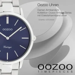 Oozoo Damen Armbanduhr Ultra Slim C20029 Analog Edelstahl silber UOC20029