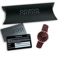 Oozoo Damen Armbanduhr Ultra Slim C9305 Analog Leder lila UOC9305