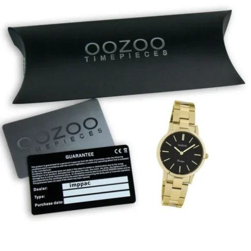 Oozoo Damen Armbanduhr Ultra Slim Edelstahl gold UOC20114
