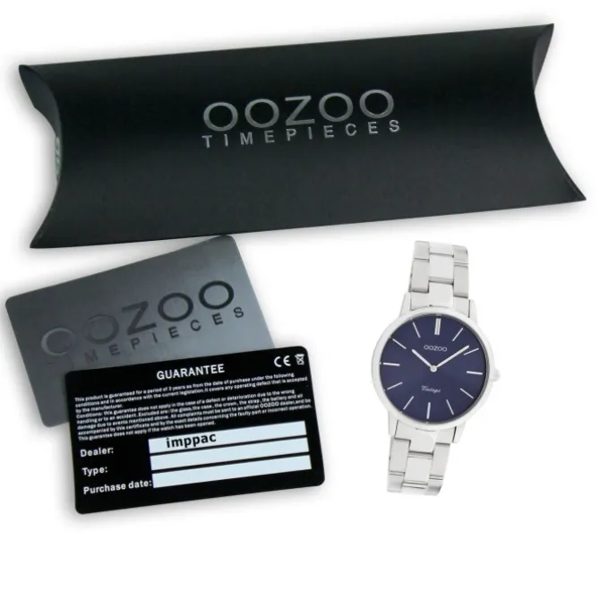 Oozoo Damen Armbanduhr Ultra Slim C20041 Analog Edelstahl silber UOC20041