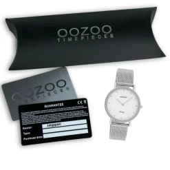 Oozoo Damen Armbanduhr Ultra Slim C20050 Analog Edelstahl silber UOC20050