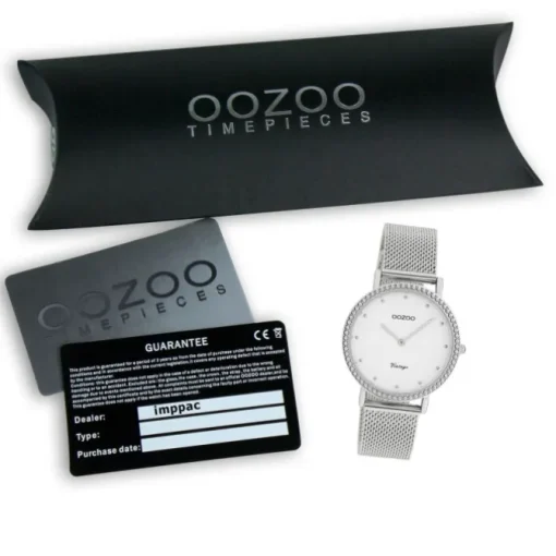 Oozoo Damen Armbanduhr Ultra Slim C20050 Analog Edelstahl silber UOC20050