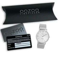Oozoo Damen Armbanduhr Ultra Slim C9341 Analog Edelstahl silber UOC9341