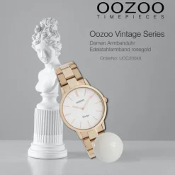 Oozoo Damen Armbanduhr Ultra Slim C20048 Analog Edelstahl rosegold UOC20048