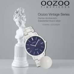 Oozoo Damen Armbanduhr Ultra Slim C20029 Analog Edelstahl silber UOC20029