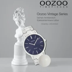 Oozoo Damen Armbanduhr Ultra Slim C20020 Analog Edelstahl silber UOC20020