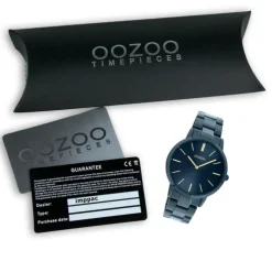 Oozoo Damen Armbanduhr Ultra Slim C20105 Analog Edelstahl dunkelblau UOC20105