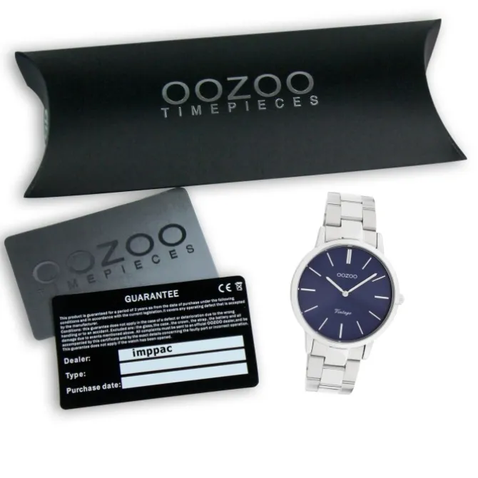 Oozoo Damen Armbanduhr Ultra Slim C20029 Analog Edelstahl silber UOC20029