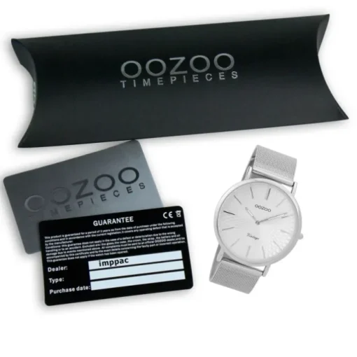 Oozoo Damen Armbanduhr Ultra Slim C9340 Quarz Edelstahl silber UOC9340