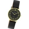 Oozoo Damen Armbanduhr Vintage Series Analog Leder schwarz UOC20187