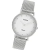 Oozoo Damen Armbanduhr Vintage Analog Edelstahl silber UOC20051