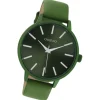 Oozoo Damen Armbanduhr Vintage Analog Leder dunkelgrün UOC10873