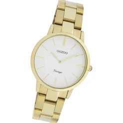 Oozoo Damen Armbanduhr Vintage Series Analog Metall gold UOC20046