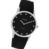 Oozoo Damen Armbanduhr Vintage Series Analog Silikon schwarz UOC20177