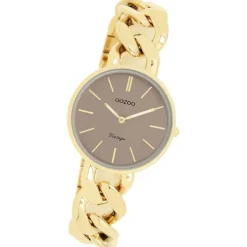 Oozoo Damen Armbanduhr Vintage Series Analog Metall gold UOC20358