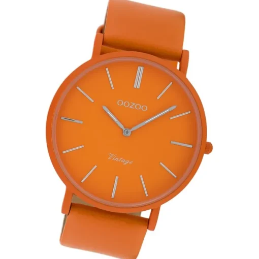 Oozoo Damen Armbanduhr Vintage Series Analog Metall orange UOC9880A