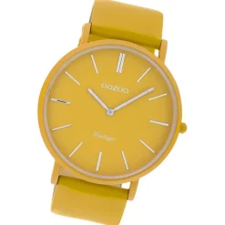 Oozoo Damen Armbanduhr Vintage Series Analog Metall gelb UOC9881A