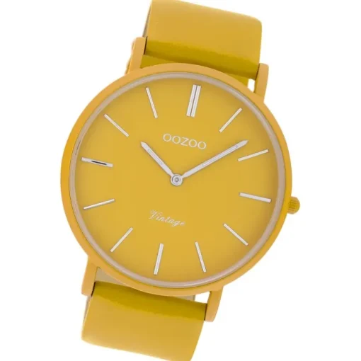Oozoo Damen Armbanduhr Vintage Series Analog Metall gelb UOC9881A