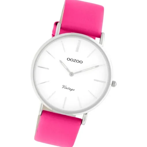 Oozoo Damen Armbanduhr Vintage Series C20304 Analog Leder pink UOC20304