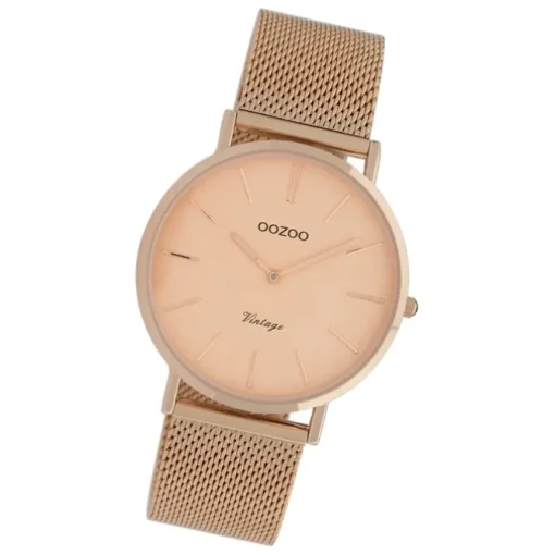 Oozoo Damen Armbanduhr Vintage Series C9922A Analog Edelstahl roségold UOC9922A