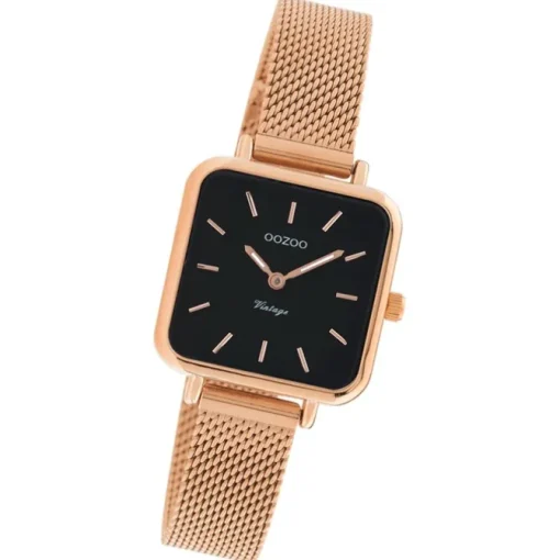 Oozoo Damen Armbanduhr Vintage Series C10972 Analog Metall Mesh rosé UOC10972