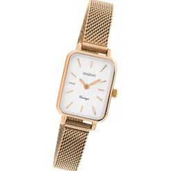 Oozoo Damen Armbanduhr Vintage Series C10977 Analog Metall Mesh rosé UOC10977