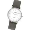 Oozoo Damen Armbanduhr Vintage Analog Leder grau UOC20084