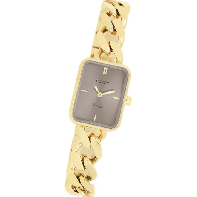 Oozoo Damen Armbanduhr Vintage Series Analog Metall gold UOC20363