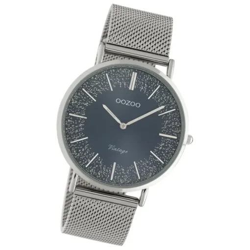 Oozoo Damen Armbanduhr Vintage C20134 Analog Edelstahl silber UOC20134