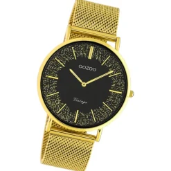 Oozoo Damen Armbanduhr Vintage C20137 Analog Edelstahl gold UOC20137