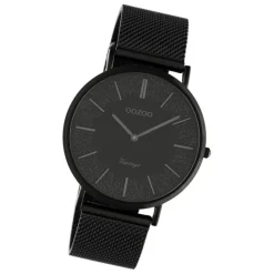 Oozoo Damen Armbanduhr Vintage C20144 Analog Edelstahl schwarz UOC20144