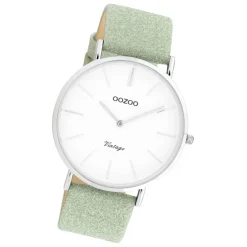 Oozoo Damen Armbanduhr Vintage C20146 Analog Leder grün UOC20146