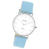 Oozoo Damen Armbanduhr Vintage C20217 Analog Leder hellblau UOC20217