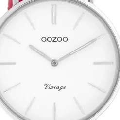 Oozoo Damen Armbanduhr Vintage C20213 Analog Leder rosa UOC20213