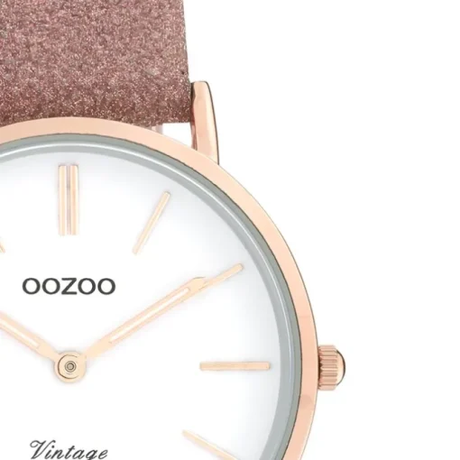 Oozoo Damen Armbanduhr Vintage C20157 Analog Leder rosa UOC20157