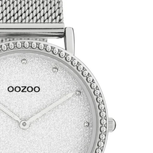 Oozoo Damen Armbanduhr Vintage Analog Edelstahl silber UOC20051