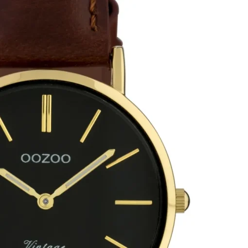Oozoo Damen Armbanduhr Vintage Analog Leder braun UOC9838A