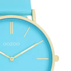 Oozoo Damen Armbanduhr Vintage Analog Leder blau UOC20323