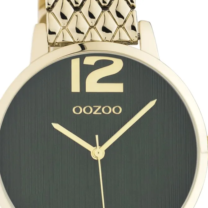 Oozoo Damen Armbanduhr Vintage Analog Metall gold UOC10878