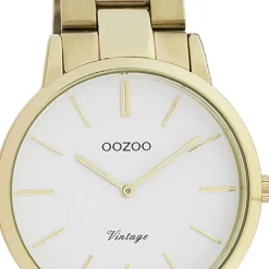 Oozoo Damen Armbanduhr Vintage Series Analog Metall gold UOC20046