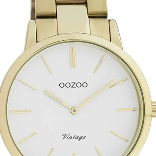 Oozoo Damen Armbanduhr Vintage Series Analog Metall gold UOC20046