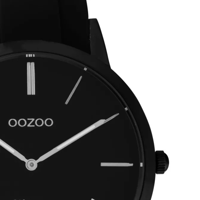 Oozoo Damen Armbanduhr Vintage Series Analog Silikon schwarz UOC20173