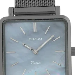 Oozoo Damen Armbanduhr Vintage Series Analog Metall grau UOC9849A
