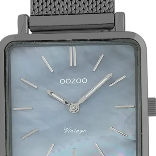 Oozoo Damen Armbanduhr Vintage Series Analog Metall grau UOC9849A