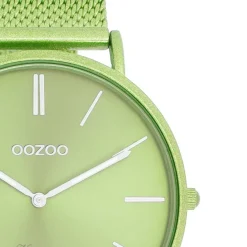 Oozoo Damen Armbanduhr Vintage Analog Edelstahl grün UOC20330