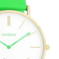Oozoo Damen Armbanduhr Vintage Analog Leder grün UOC20316