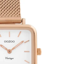 Oozoo Damen Armbanduhr Vintage Series C10971 Analog Metall Mesh rosé UOC10971