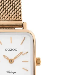 Oozoo Damen Armbanduhr Vintage Series C10977 Analog Metall Mesh rosé UOC10977