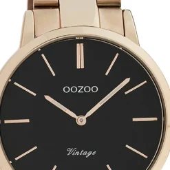 Oozoo Damen Armbanduhr Vintage Series Analog Metall rosegold UOC20037