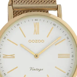 Oozoo Damen Armbanduhr Vintage Series Analog Metall rosegold UOC20061